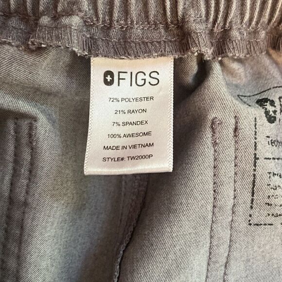 Figs Technical Collection Gray Drawstring Waist Scrub Pants Size Medium - Picture 8 of 11